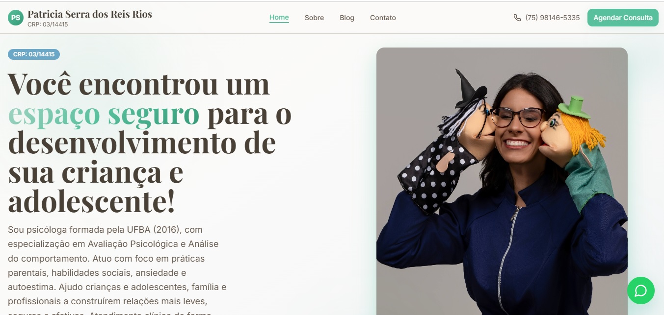 Site Psicóloga Patricia Serra - Site profissional